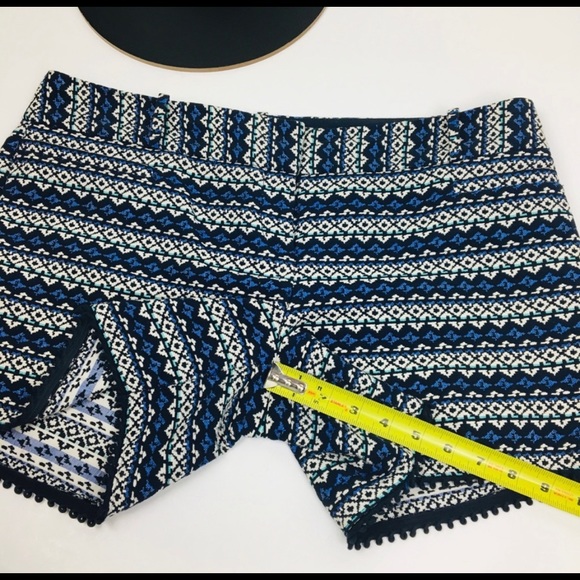 Tribal Aztec blue and cream printed shorts - Picture 6 of 6